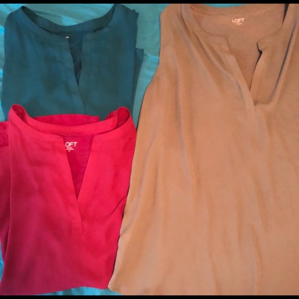 Lot of 3 LOFT tops. Serious closet staples!! -SOLD!